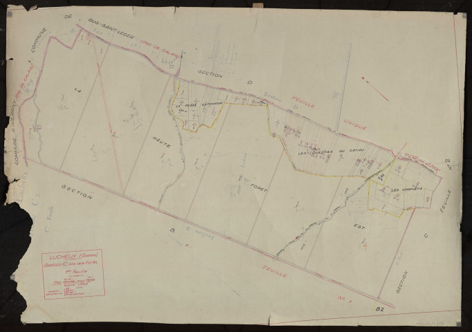 Plan du cadastre rénové - Lucheux : section C1