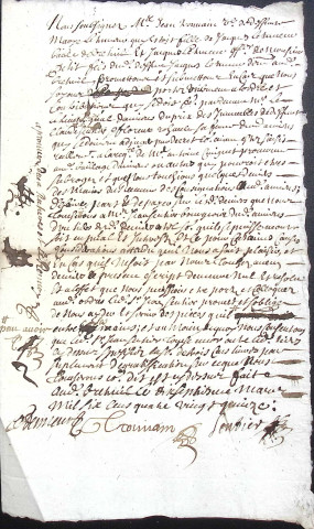 Etude de Me Jean Duval à Amiens (étude n°8). Minutes de l'année 1695
