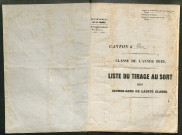 Tirage au sort (arrondissement de Péronne) de l'année 1849