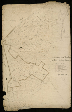 Plan du cadastre napoléonien - Chaulnes : Puzeaux, C
