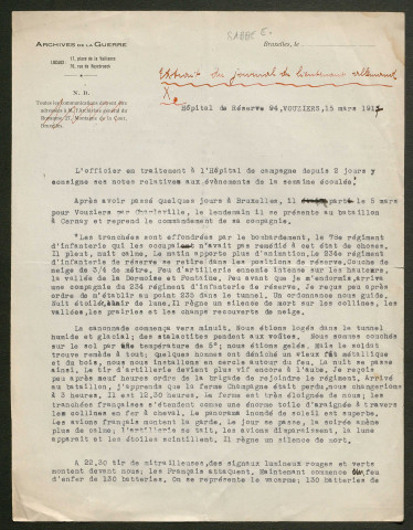 Témoignage de Anonyme 48 (Villemand ?) et correspondance avec Jacques Péricard