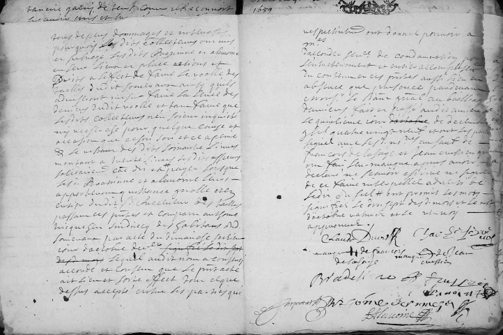 Etude de Me Louis Alavoine à Amiens (étude n°21). Minutes de l'année 1689