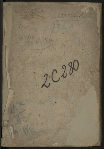 Contrôle des actes du bureau d'Airaines pour la période du 1er juillet 1720 au 13 novembre 1721