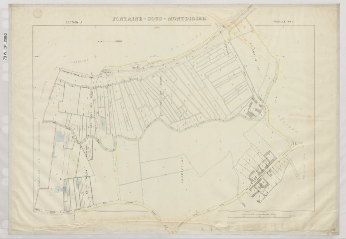 Plan du cadastre rénové - Fontaine-sous-Montdidier : section A2