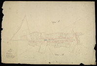 Plan du cadastre napoléonien - Velennes : développement des sections A et B