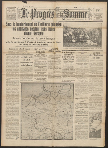 Le Progrès de la Somme, numéro 21906, 12 septembre 1939