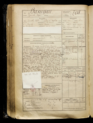 Basuyau, Hyacinthe Eugène, né le 03 octobre 1888 à Crécy-en-Ponthieu (Somme), classe 1908, matricule n° 798, Bureau de recrutement d'Abbeville