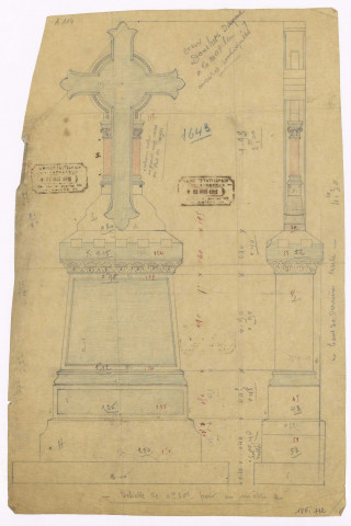 Amiens. Cimetière de la Madeleine. Tombeau de la famille Douchet-Delespaul