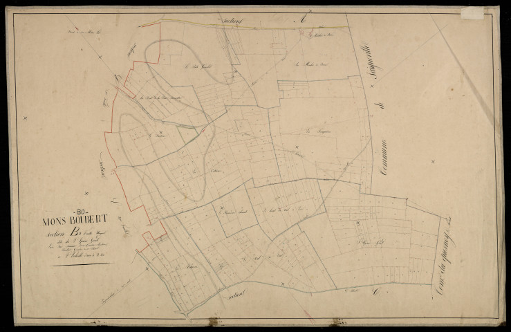 Plan du cadastre napoléonien - Mons-Boubet (Mons-Boubert) : Epine Goret (L'), B