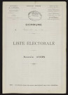 Liste électorale : Courcelles-au-Bois