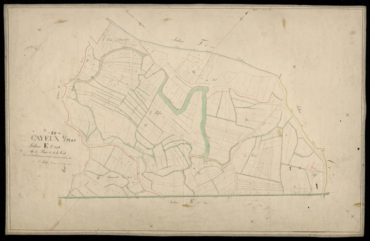 Plan du cadastre napoléonien - Cayeux-sur-Mer (Cayeux sur Mer) : Biais (Les) ; Corde (La), E1