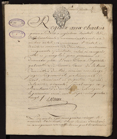 Doullens. Délibérations de l'échevinage