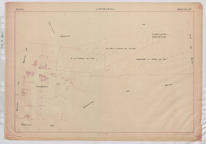 Plan du cadastre rénové - Longueau : section AI