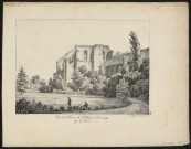 Vue des ruines de l'abbaye d'Ourscamp. (Département de l'Oise)