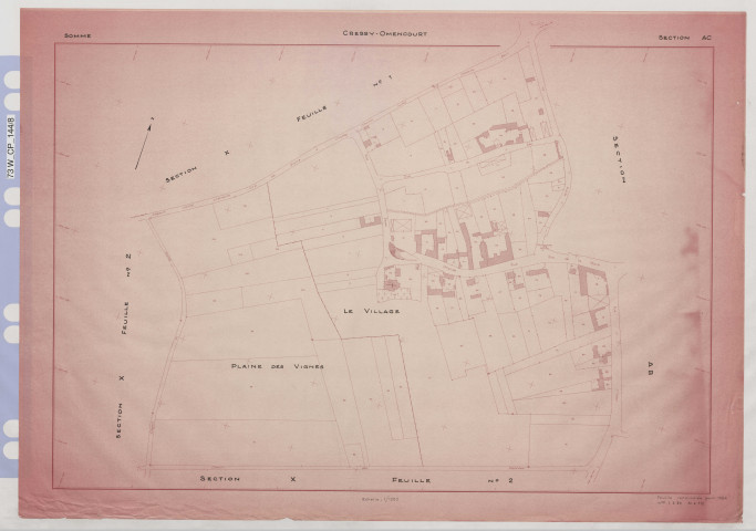 Plan du cadastre rénové - Cressy-Omencourt : section AC