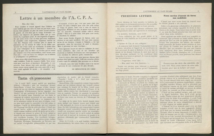 L'Automobile au Pays Picard. Revue mensuelle de l'Automobile-Club de Picardie et de l'Aisne, 337, octobre 1939