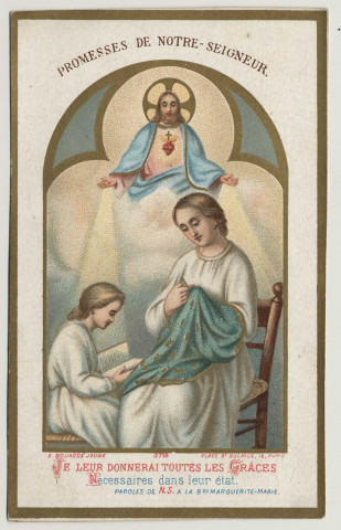 Promesses de notre seigneur. Je leur donnerai toutes les grâces nécessaires dans leur état. Le Sacré Coeur de Jésus