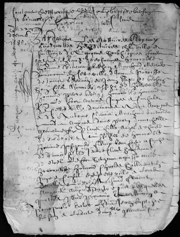 Etude de Me Henri Louette à Amiens (étude n°22). Minutes de l'année 1680