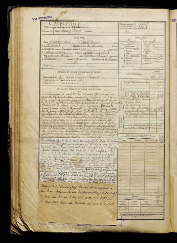 Darroux, René Lucien Denis, né le 09 octobre 1900 à Saint-Ouen (Somme), classe 1920, matricule n° 1128, Bureau de recrutement d'Abbeville