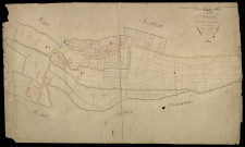 Plan du cadastre napoléonien - Courcelles-sous-Thoix (Courcelles sous Thoix) : Village (Le), A et B développement