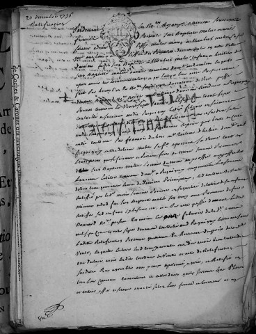 Etude de Me François Henin à Amiens (étude n°3). Minutes de l'année 1756