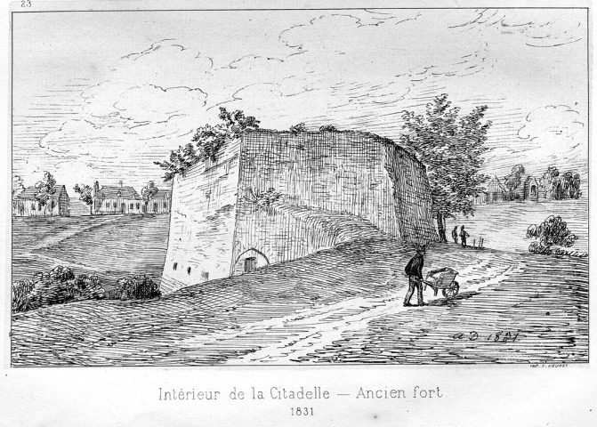 Amiens. Intérieur de la citadelle, ancien fort 1831