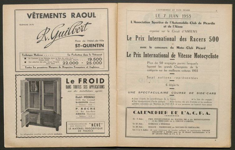 L'Automobile au Pays Picard. Revue de l'Automobile et du Tourisme. Organe officiel de l'Automobile-Club de Picardie et de l'Aisne, 373, mai 1953