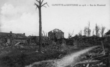 Lamotte-en-Santerre en 1918 - Rue de Montreuil