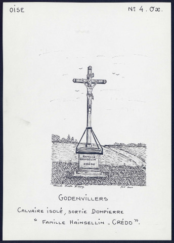 Godenvillers (Oise) : calvaire isolé - (Reproduction interdite sans autorisation - © Claude Piette)