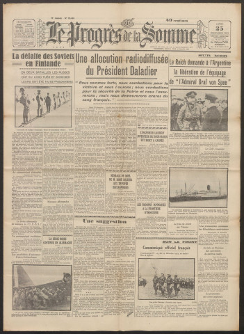 Le Progrès de la Somme, numéro 22010, 25 décembre 1939