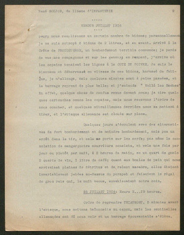 Témoignage de Goujon, René et correspondance avec Jacques Péricard