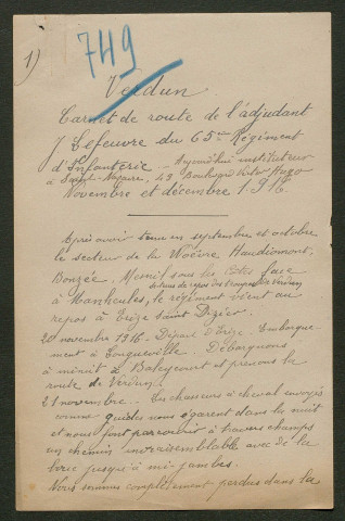 Témoignage de Lefeuvre, Jean et correspondance avec Jacques Péricard
