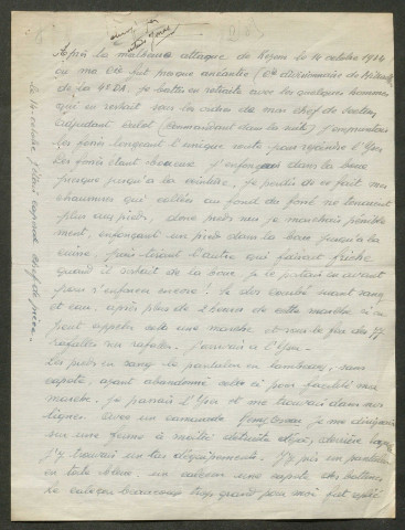 Témoignage de Detilleux, Herman (Caporal - Mitrailleur)) et correspondance avec Jacques Péricard