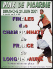 Finales des Championnats de France de Longue Paume à Poix-de-Picardie le dimanche 24 juin 2001