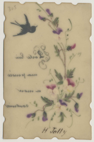 Porte lui ma pensée et mon souvenir. Des fleurs