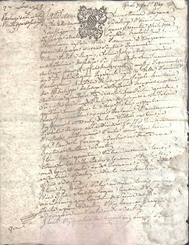 Etude de Me François Rémy Masson à Amiens (étude n°25). Minutes de l'année 1748