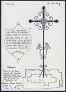 Huppy : croix de fer forgé venant du nouveau cimetière replanté par l'A.S.P.A.C.H. - (Reproduction interdite sans autorisation - © Claude Piette)