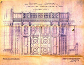 Guerre 1914-1918. Plan de reconstruction de la tribune d'orgue