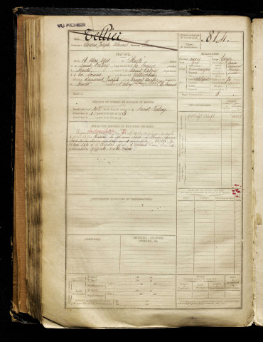 Tellier, Lucien Joseph Marius Henri, né le 18 mai 1901 à Pendé (Somme), classe 1921, matricule n° 814, Bureau de recrutement d'Abbeville