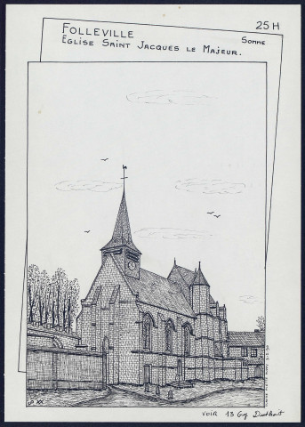 Folleville : église Saint-Jacques le Majeur - (Reproduction interdite sans autorisation - © Claude Piette)