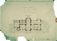 Château : plan du rez-de-chaussée dressé par l'architecte Delefortrie