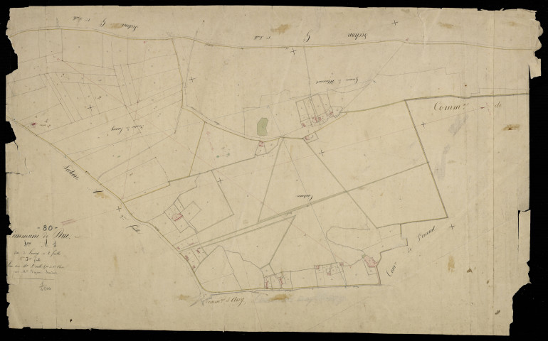 Plan du cadastre napoléonien - Rue : Lannoy, A1