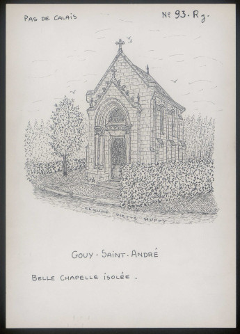Gouy-Saint-André (Pas-de-Calais) : belle chapelle isolée - (Reproduction interdite sans autorisation - © Claude Piette)