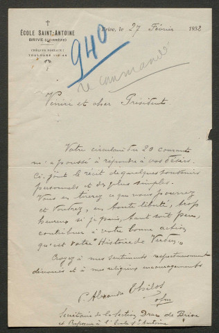 Témoignage de Thilos, Marcel Barthélémy et correspondance avec Jacques Péricard