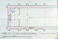 Plan du rez-de-chaussée et de la nef de l'église d'Outrebois