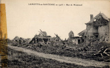 Lamotte-en-Santerre en 1918 - Rue de Montreuil