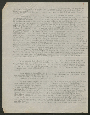 Témoignage de Comte, P. et correspondance avec Jacques Péricard