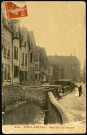 Carte postale intitulée "Vieil Amiens. Rue des Tanneurs". Correspondance de Mathilde et Albert adressée à Sosthènes et Louise Delassus