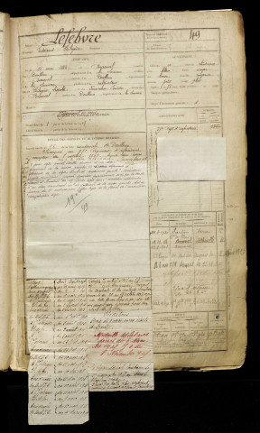 Lefebvre, Edmond Philogène, né le 11 mai 1886 à Beauval (Somme), classe 1906, matricule n° 49, Bureau de recrutement d'Abbeville