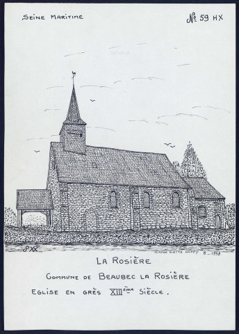 La Rosière (commune de Beaubec-la-Rosière, Seine-Maritime) : église en grès - (Reproduction interdite sans autorisation - © Claude Piette)